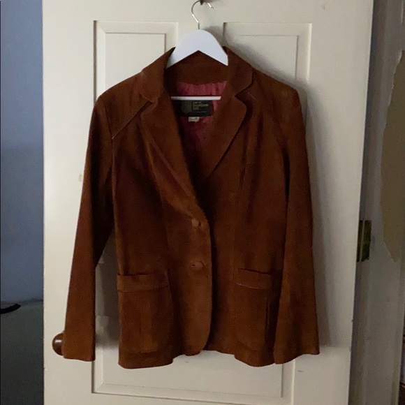 Vintage rust brown suede jacket size 12 - Picture 2 of 6